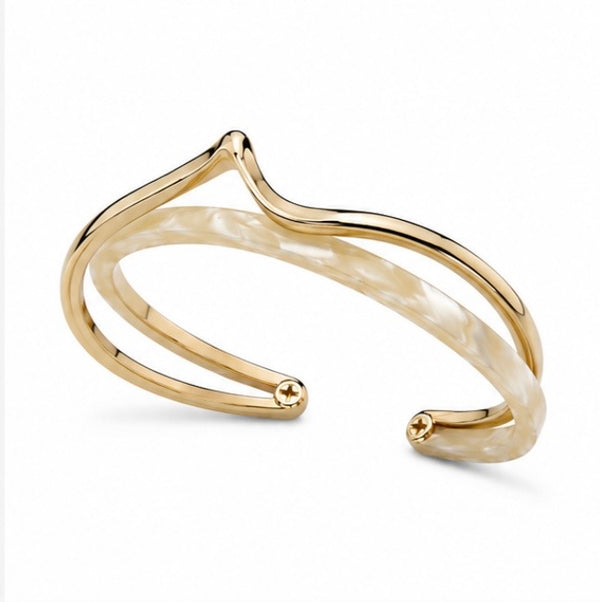 Sol Mare Marbella Aura Cuff | 316L Stainless Steel | 18K Gold PVD | 3-Year Warranty