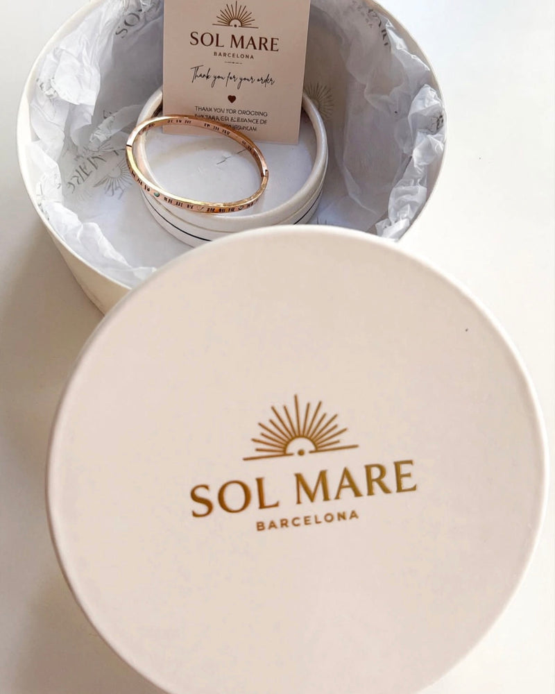 Sol Mare Rose Imperia Bangle | 316L Stainless Steel | 18K Rose Gold PVD | 3-Year Warranty