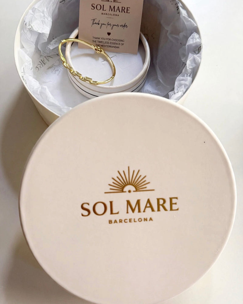 Sol Mare Imperia Link Cuff | 316L Stainless Steel | 18K PVD Gold Plated | 3-Year Warranty