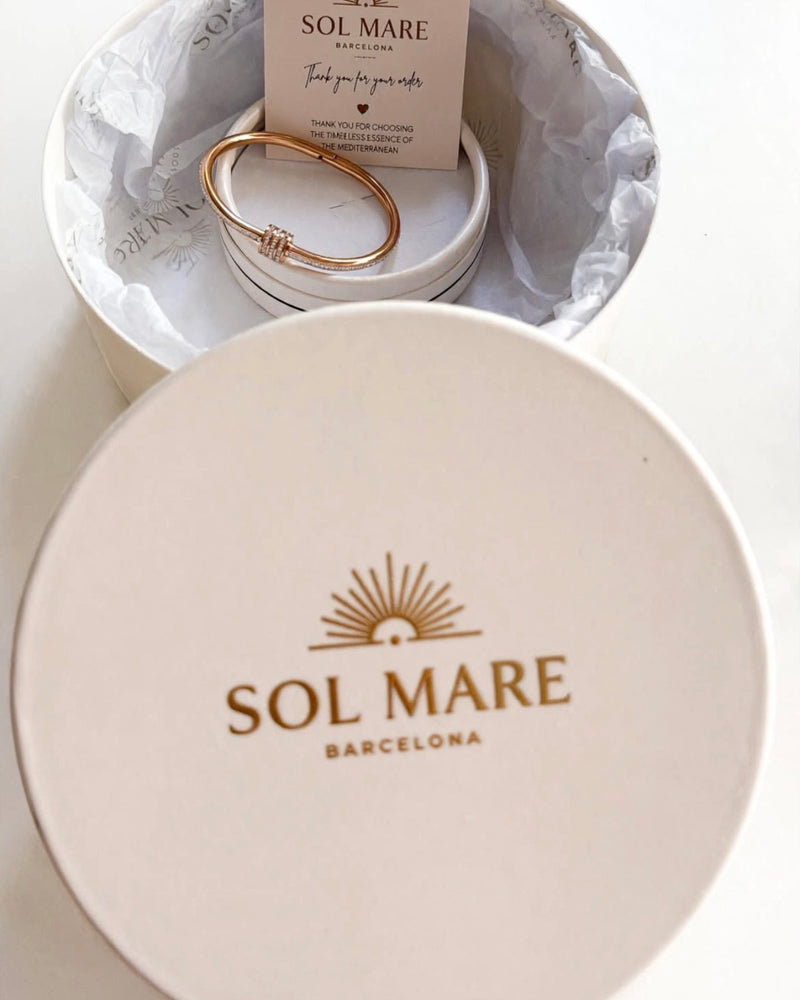 Sol Mare Rose Verona Bangle | 316L Stainless Steel | 18K Rose Gold PVD | 3-Year Warranty