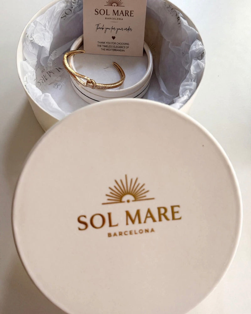 Sol Mare Rose Amore Bangle | 316L Stainless Steel | 18K Rose Gold PVD | 3-Year Warranty