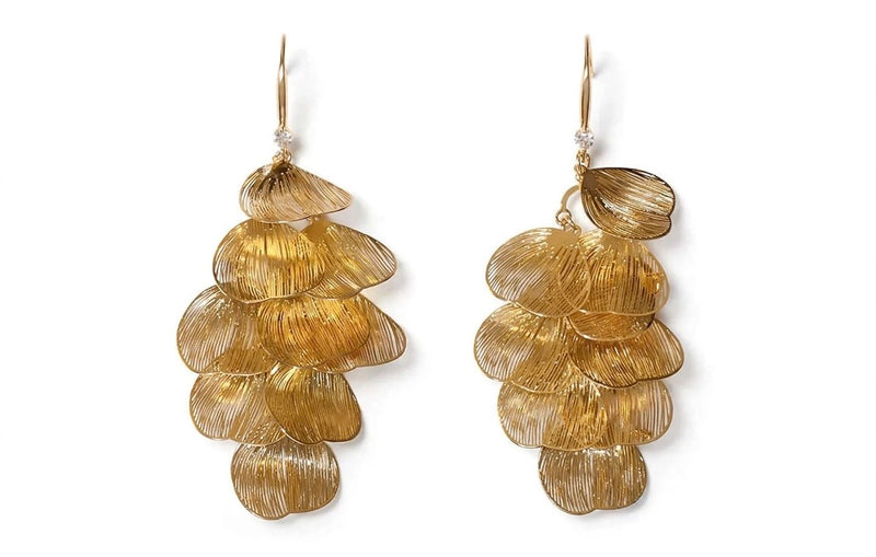 Sol Mare Cascata Earrings | 316L Stainless Steel | 18K Gold PVD | 3-Year Warranty