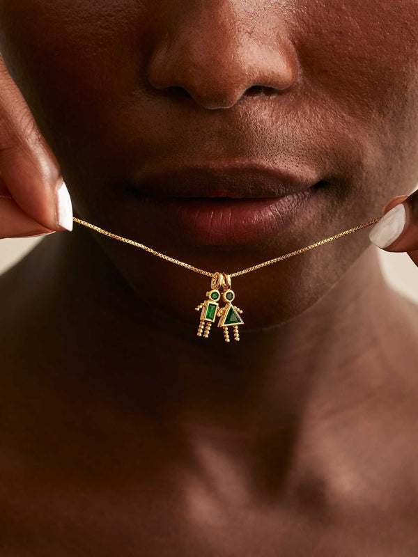 Sol Mare Boy & Girl Birthstone Necklace | Colored Zircon