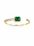 Solmare Emerald Crown Cuff | 316L Stainless Steel | 18K PVD Gold-Plated | 3-Year Warranty