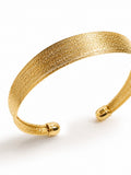 Solmare Golden Mesh Cuff Bangle | 316L Stainless Steel | 18K PVD Gold-Plated | 3-Year Warranty