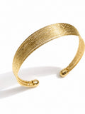 Solmare Golden Mesh Cuff Bangle | 316L Stainless Steel | 18K PVD Gold-Plated | 3-Year Warranty