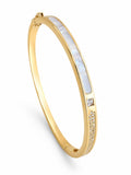 Solmare Pearl Essence Bangle | 316L Stainless Steel | 18K PVD Gold-Plated | 3-Year Warranty