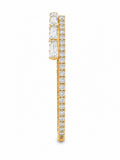 Solmare Celeste Baguette Bangle | 316L Stainless Steel | 18K PVD Gold-Plated | 3-Year Warranty