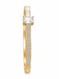 Solmare Aurora Solitaire Bangle | 316L Stainless Steel | 18K PVD Gold-Plated | 3-Year Warranty