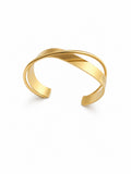 Solmare Infinity Flow Cuff | 316L Stainless Steel | 18K PVD Gold-Plated | 3-Year Warranty