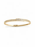 Solmare Crystal Harmony Bangle | 316L Stainless Steel | 18K PVD Gold-Plated | 3-Year Warranty