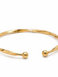 Solmare Twisted Aura Cuff | 316L Stainless Steel | 18K PVD Gold Plated | 3-Year Warranty