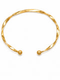 Solmare Twisted Aura Cuff | 316L Stainless Steel | 18K PVD Gold Plated | 3-Year Warranty