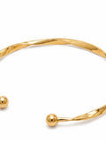 Solmare Twisted Aura Cuff | 316L Stainless Steel | 18K PVD Gold Plated | 3-Year Warranty