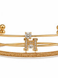 Solmare Celeste Triple Cuff | 316L Stainless Steel | 18K PVD Gold Plated | 3-Year Warranty
