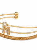 Solmare Celeste Triple Cuff | 316L Stainless Steel | 18K PVD Gold Plated | 3-Year Warranty