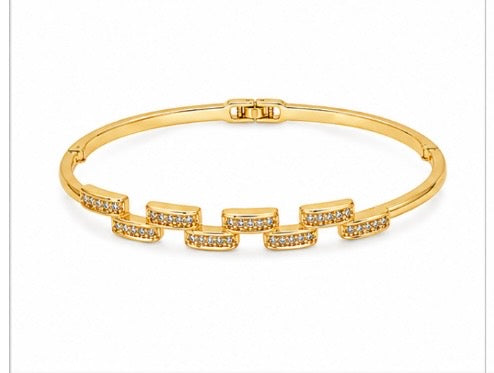 Sol Mare Imperia Link Cuff | 316L Stainless Steel | 18K PVD Gold Plated | 3-Year Warranty