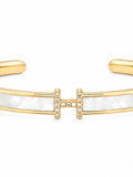 Sol Mare Marbella Pearl Bangle | 316L Stainless Steel | 18K Gold PVD | 3-Year Warranty