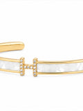Sol Mare Marbella Pearl Bangle | 316L Stainless Steel | 18K Gold PVD | 3-Year Warranty