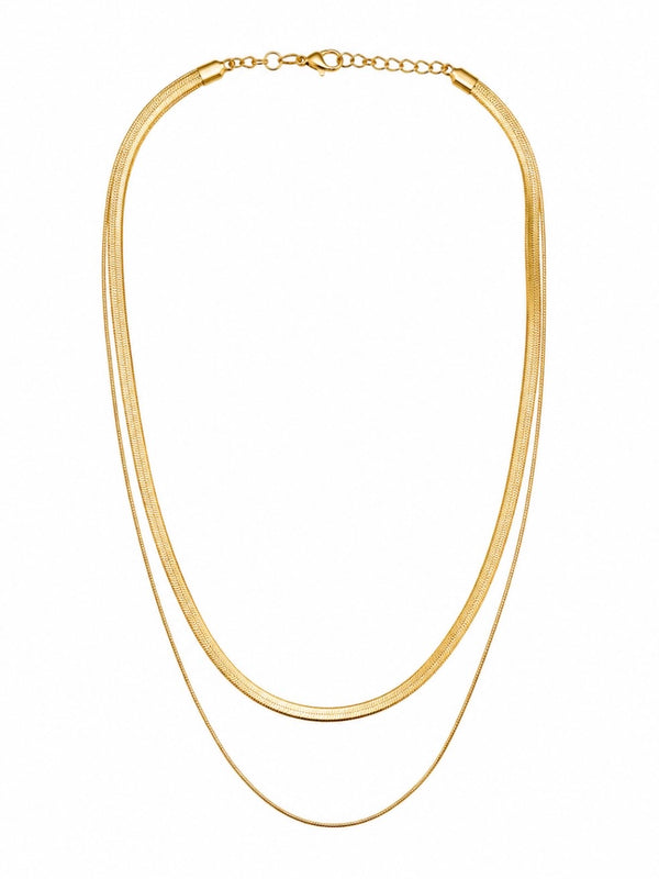 Sol Mare Serena Layered Necklace | 316L Stainless Steel | 18K Gold PVD | 3-Year Warranty