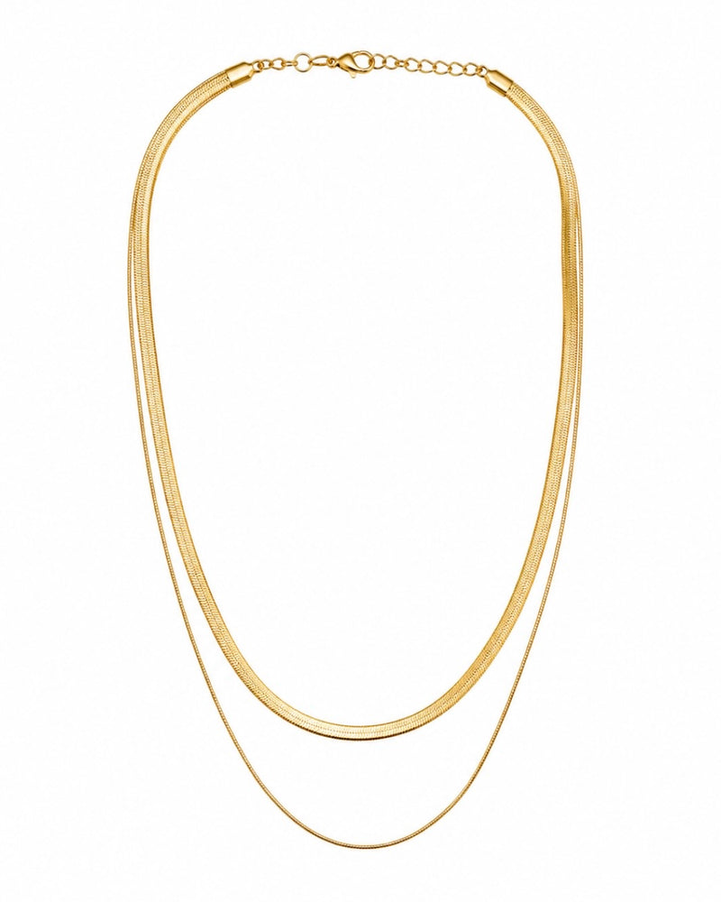 Sol Mare Serena Layered Necklace | 316L Stainless Steel | 18K Gold PVD | 3-Year Warranty