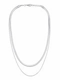 Sol Mare Serena Layered Necklace | 316L Stainless Steel | SİLVER PVD | 3-Year Warranty