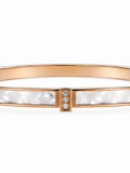 Sol Mare Perla Royale Bangle | 316L Stainless Steel | 18K Rose Gold PVD | 3-Year Warranty