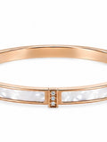 Sol Mare Perla Royale Bangle | 316L Stainless Steel | 18K Rose Gold PVD | 3-Year Warranty
