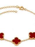 Sol Mare Noir Fleur Set Red | 316L Stainless Steel | 18K Gold PVD | 3-Year Warranty