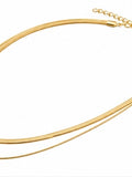 Sol Mare Serena Layered Necklace | 316L Stainless Steel | 18K Gold PVD | 3-Year Warranty
