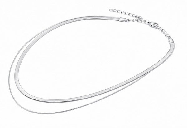 Sol Mare Serena Layered Necklace | 316L Stainless Steel | SİLVER PVD | 3-Year Warranty