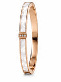 Sol Mare Perla Royale Bangle | 316L Stainless Steel | 18K Rose Gold PVD | 3-Year Warranty