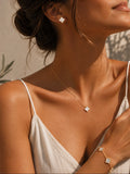 Sol Mare Noir Fleur Set White | 316L Stainless Steel | 18K Gold PVD | 3-Year Warranty