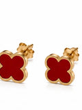 Sol Mare Noir Fleur Set Red | 316L Stainless Steel | 18K Gold PVD | 3-Year Warranty