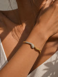 Sol Mare Serpente Royale Bangle | 316L Stainless Steel | 18K Gold PVD | 3-Year Warranty
