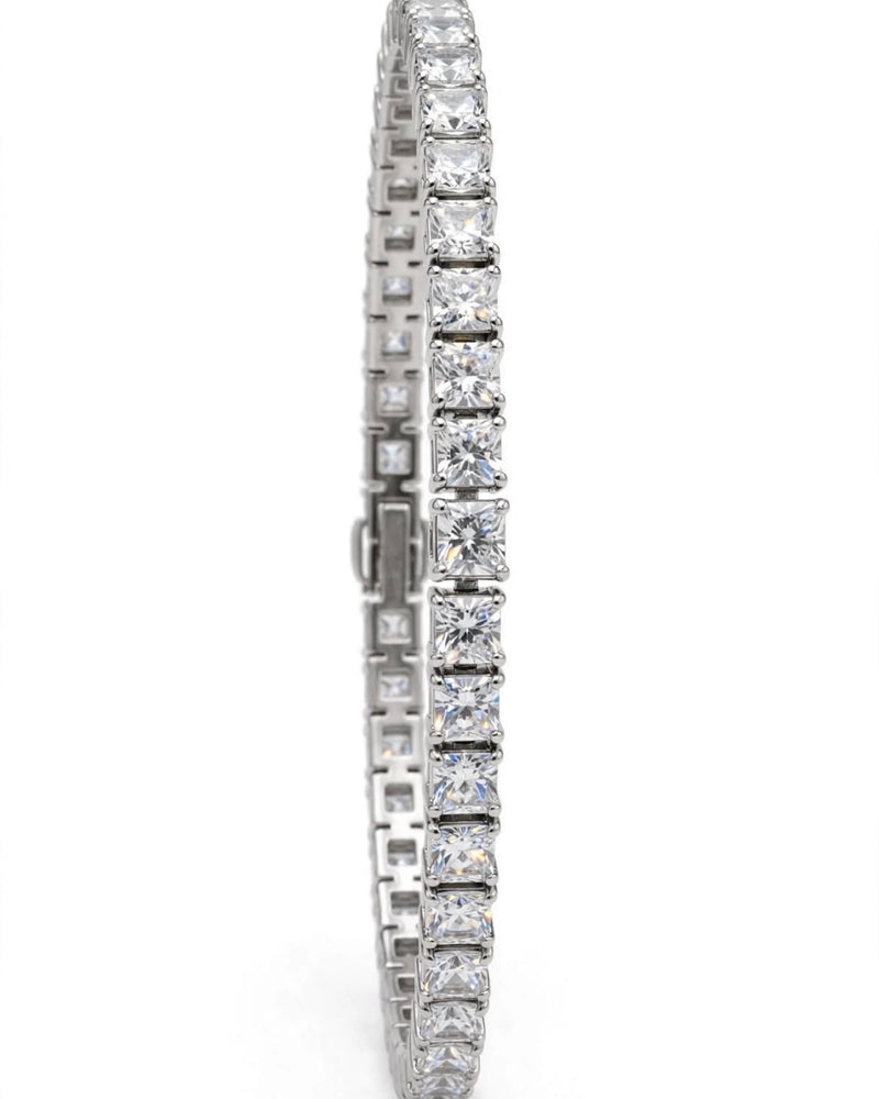 Sol Mare Royale Tennis Bracelet | 316L Stainless Steel | Silver PVD | 3-Year Warranty ⭐