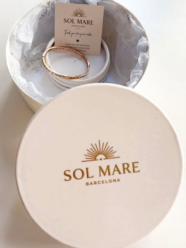 Sol Mare Rose Imperia Bangle | 316L Stainless Steel | 18K Rose Gold PVD | 3-Year Warranty