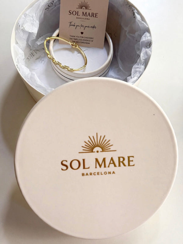 Sol Mare Imperia Link Cuff | 316L Stainless Steel | 18K PVD Gold Plated | 3-Year Warranty