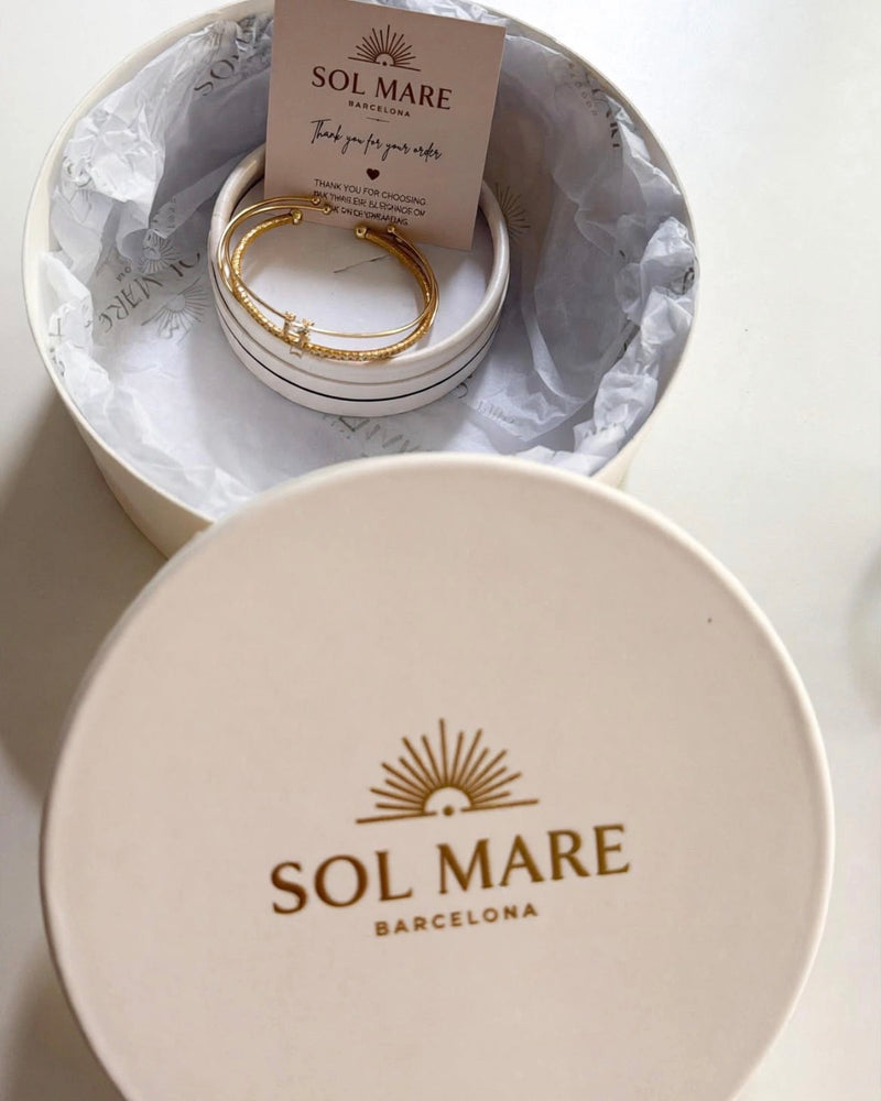 Solmare Celeste Triple Cuff | 316L Stainless Steel | 18K PVD Gold Plated | 3-Year Warranty