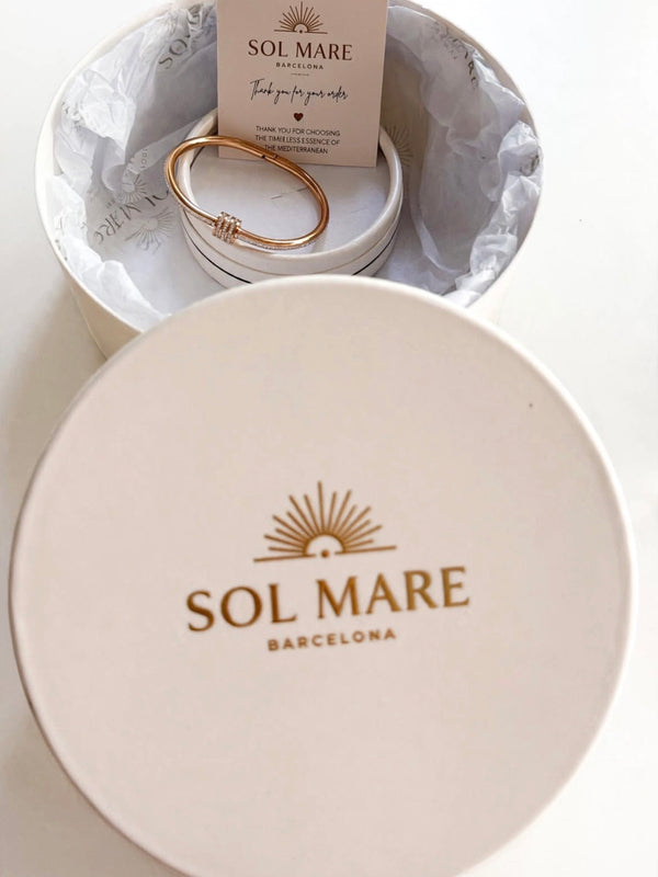 Sol Mare Rose Verona Bangle | 316L Stainless Steel | 18K Rose Gold PVD | 3-Year Warranty