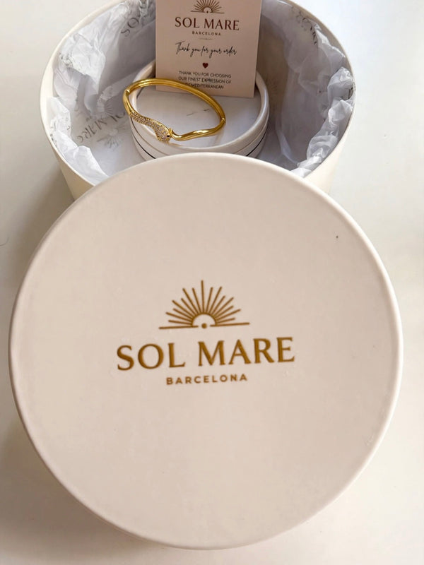 Sol Mare Serpente Royale Bangle | 316L Stainless Steel | 18K Gold PVD | 3-Year Warranty