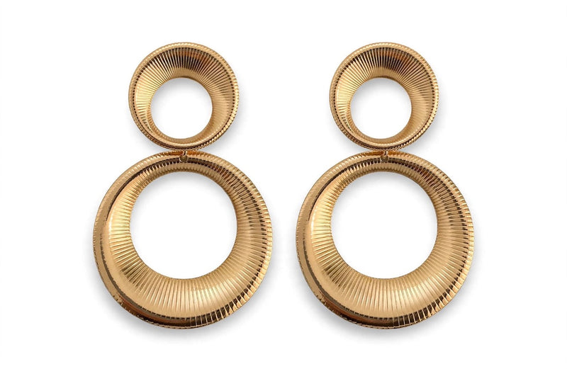 Sol Mare Aurea Hoop Earrings | 316L Stainless Steel | 18K Gold PVD | 3-Year Warranty