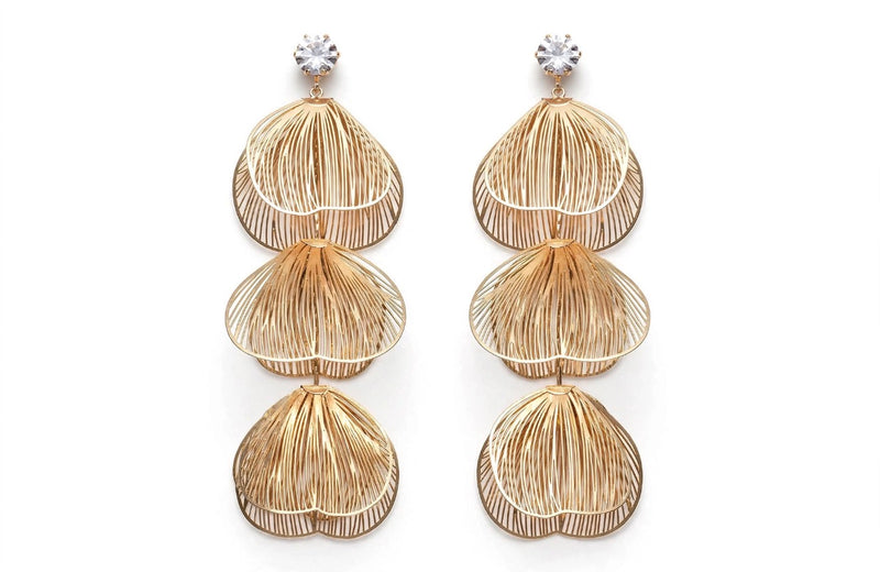 Sol Mare Palma Leaf Earrings | 316L Stainless Steel | 18K Gold PVD | 3-Year Warranty