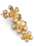 Sol Mare Flora Cascade Earrings | 316L Stainless Steel | 18K Gold PVD | 3-Year Warranty
