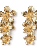 Sol Mare Flora Cascade Earrings | 316L Stainless Steel | 18K Gold PVD | 3-Year Warranty