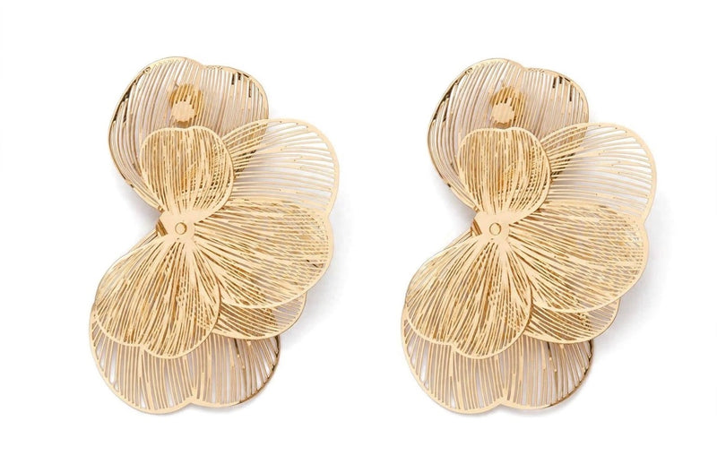 Sol Mare Fiore Bloom Earrings | 316L Stainless Steel | 18K Gold PVD | 3-Year Warranty