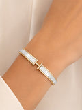 Sol Mare Marbella Pearl Bangle | 316L Stainless Steel | 18K Gold PVD | 3-Year Warranty