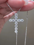 Sol Mare Lab-Grown Diamond Cross Necklace | Pt950 Platinum