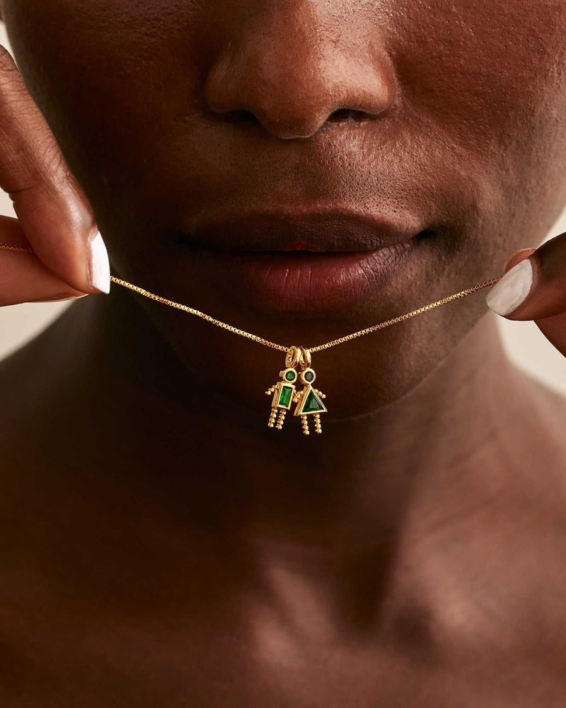 Sol Mare Boy & Girl Birthstone Necklace | Colored Zircon