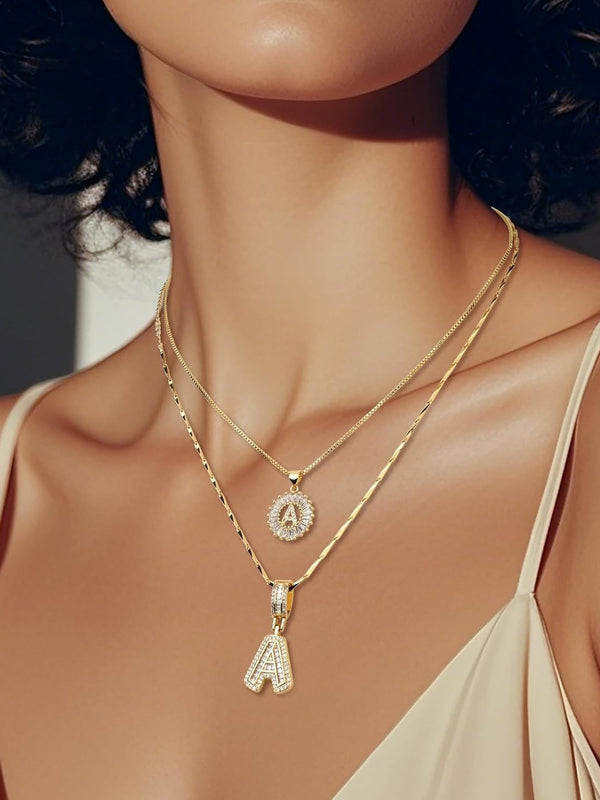 Sol Mare Initial Layered Necklace | 3-Year Warranty